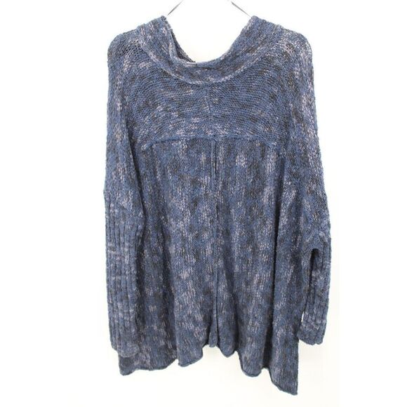 Free People Size M Nightingale Pullover Swing Sweater Mock Neck Oversize Boho - Picture 4 of 6